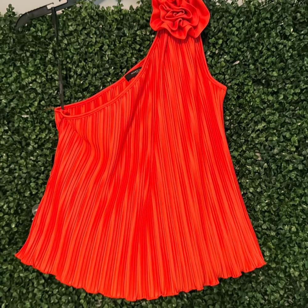 Marc New York orange one shoulder top